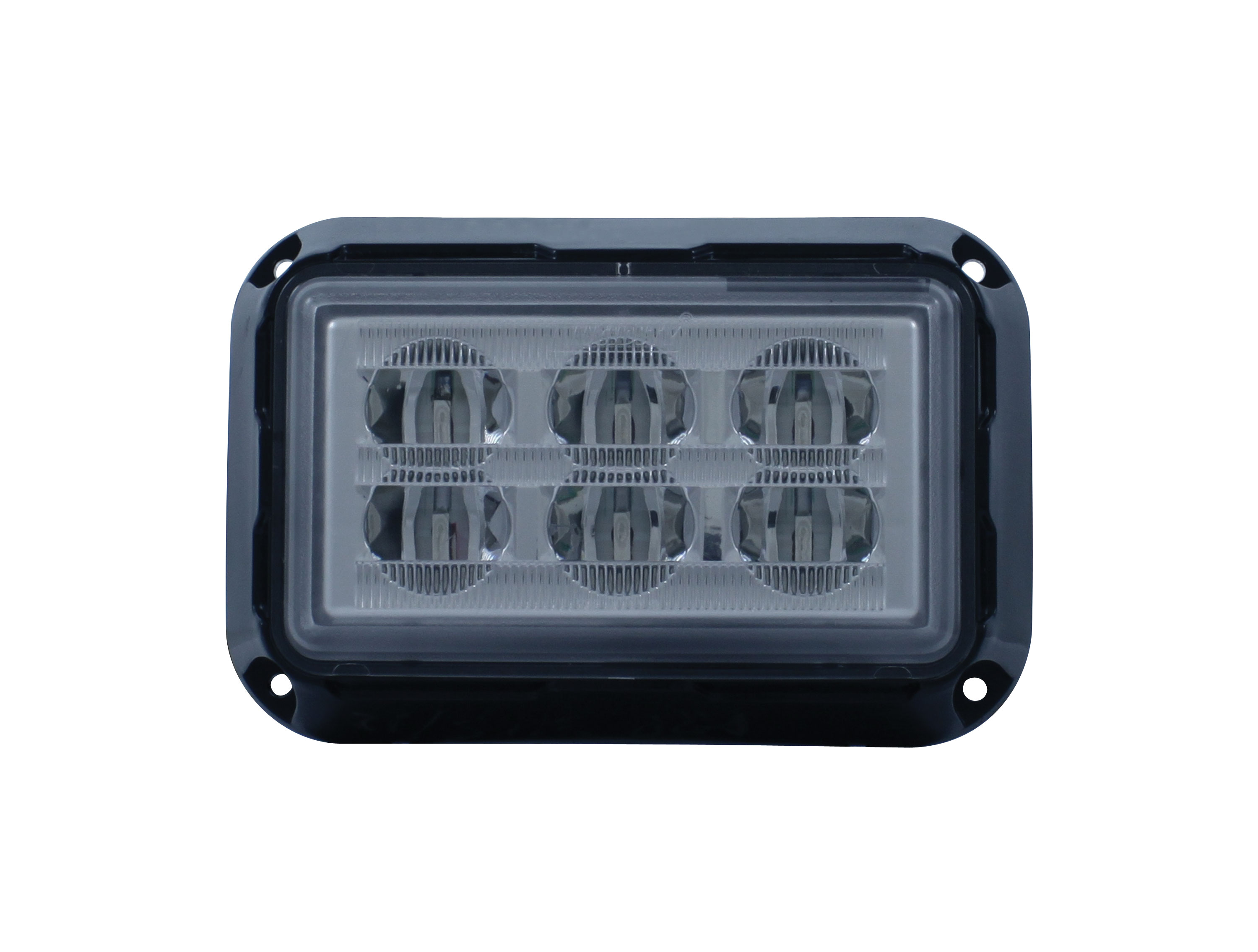 6 High Power Led Rectangular 12V/24V Strobe Light - Blue