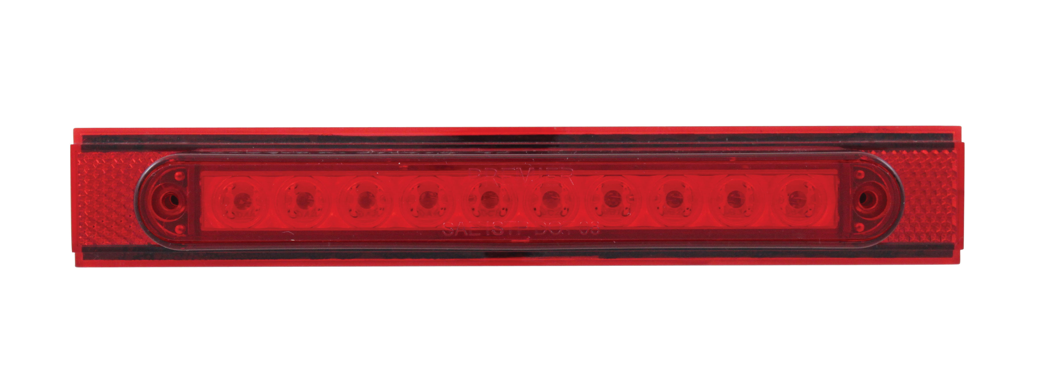 Led Conspicuity Reflector Plate Light - Red Housing, Red/Red Lens