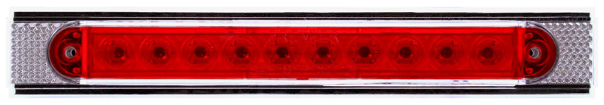 Led Conspicuity Reflector Plate Light - Clear Housing, Red/Red Lens