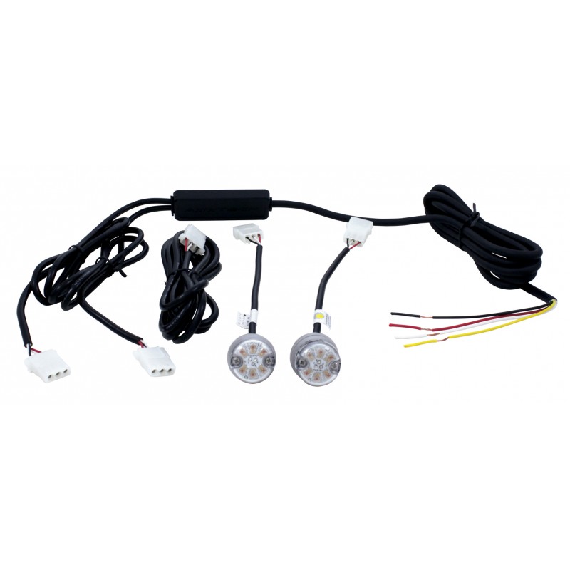 (2/Box) 6 Led 1" Mini 12V Warning/Strobe Light - White
