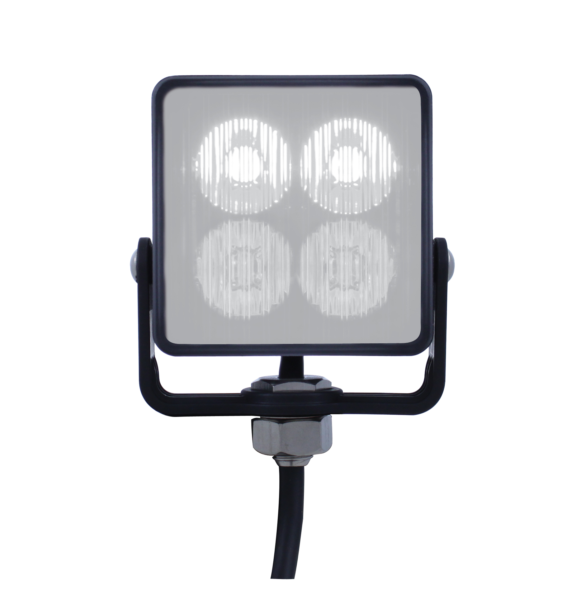 4 High Power Led 12V/24V Square Strobe Lighthead - White