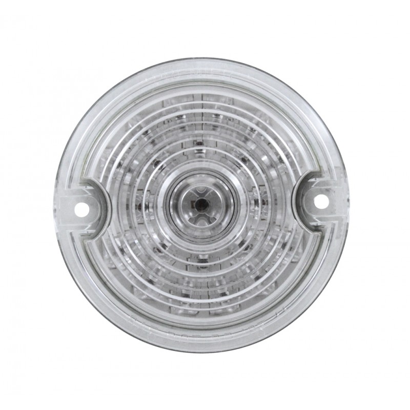21 Led 3 1/4" Round Harley Davidson Signal Light With 1156 Plug - Red / Clear Lens