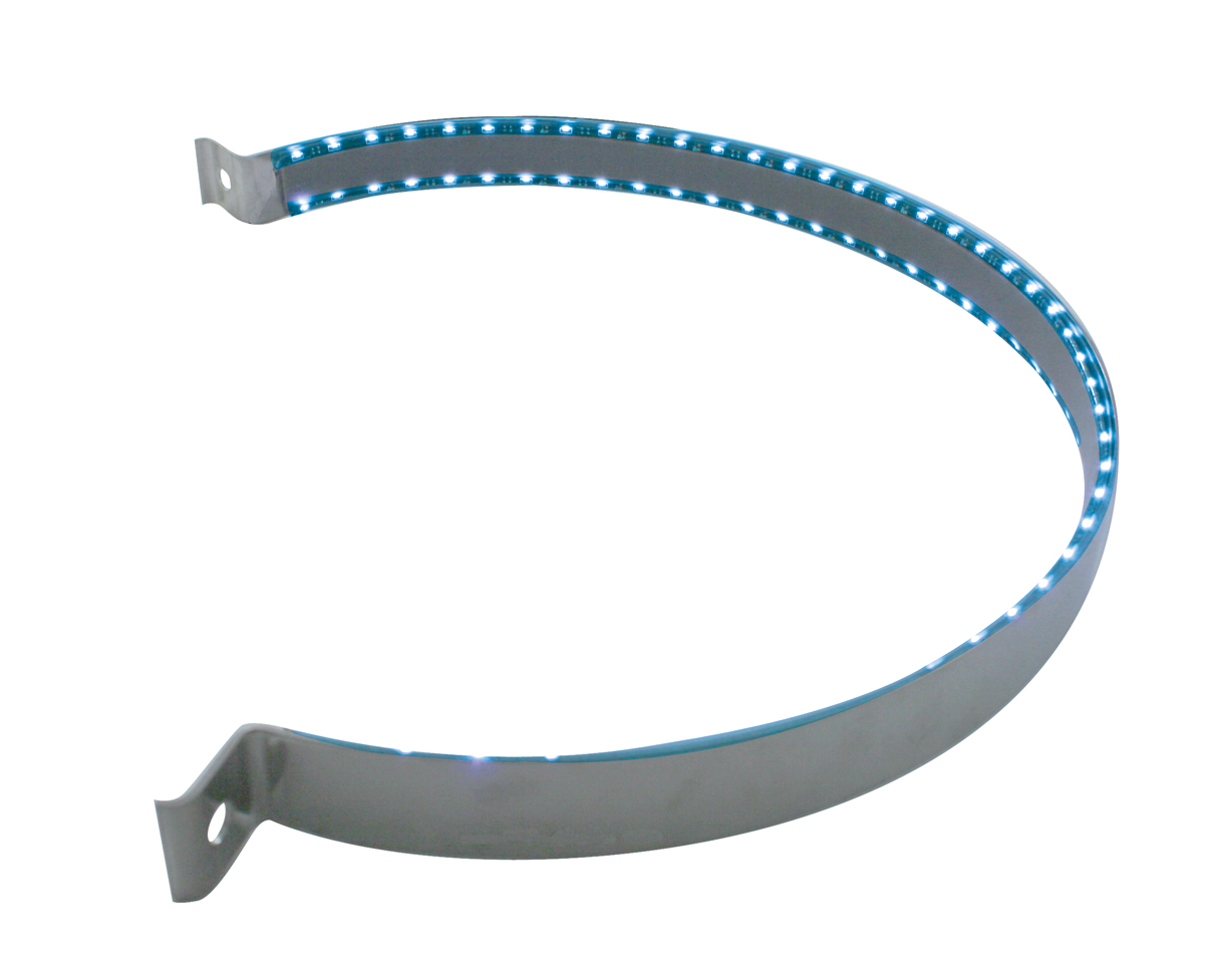 90 Led Stainless Peterbilt Air Cleaner Strap - Blue