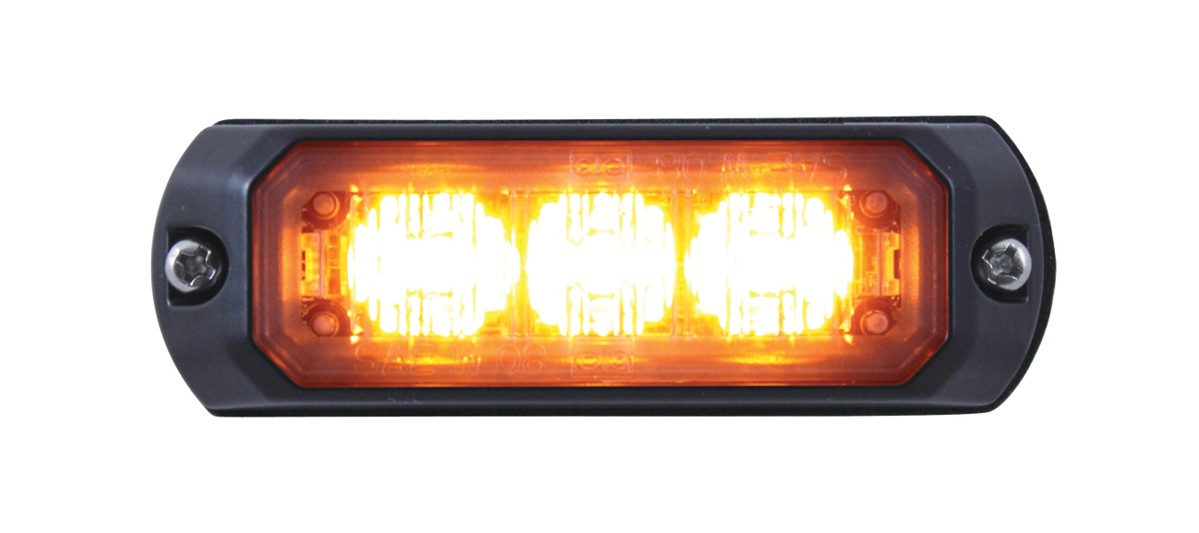 Mini 3 Led 12V/24V Strobe Light - Amber