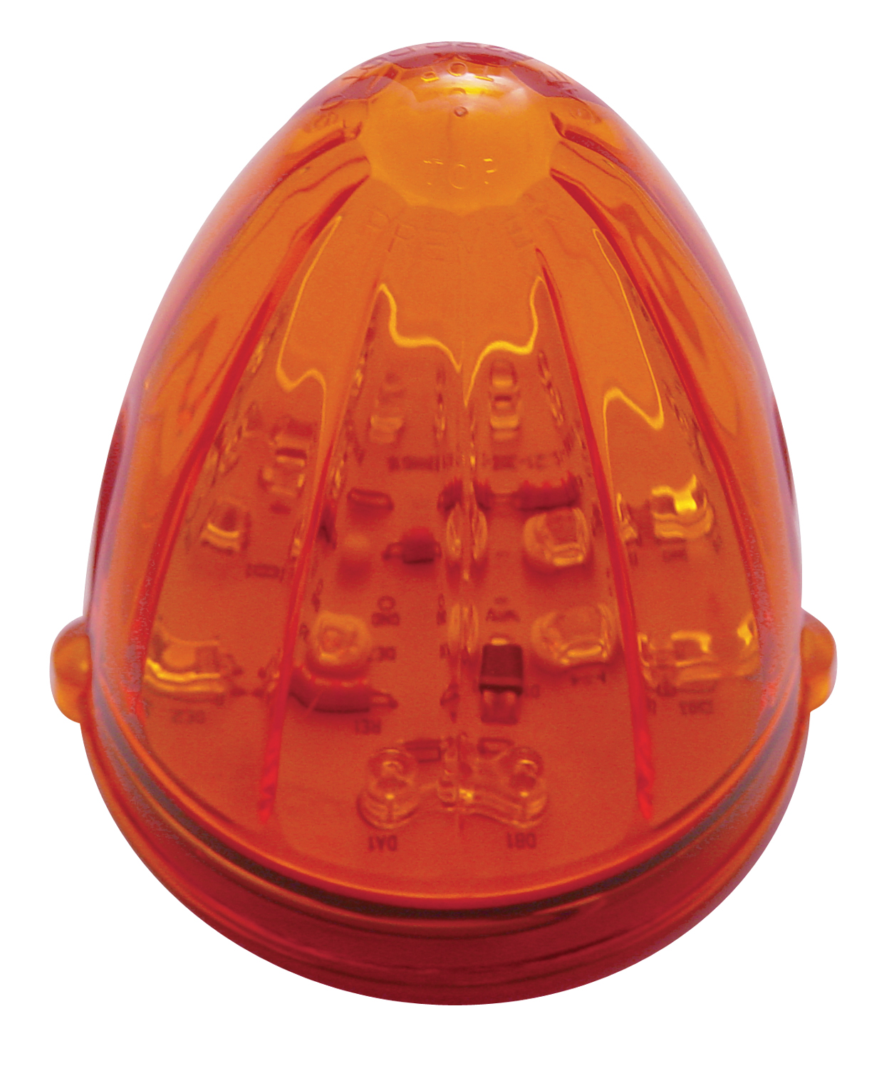 19 Amber Led Grakon 1000 Watermelon Cab Light - Dark Amber Lens