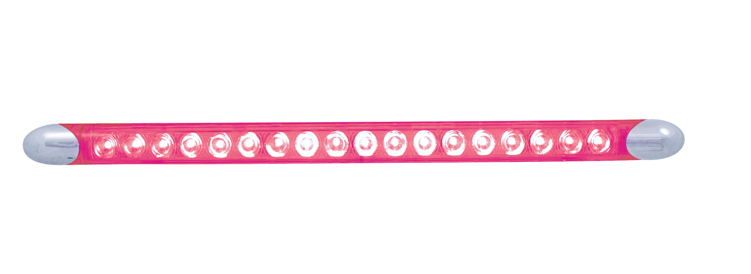 18 High Power Led 15 3/4" Auxiliary/Utility Light Bar - Red Led/Clear Lens