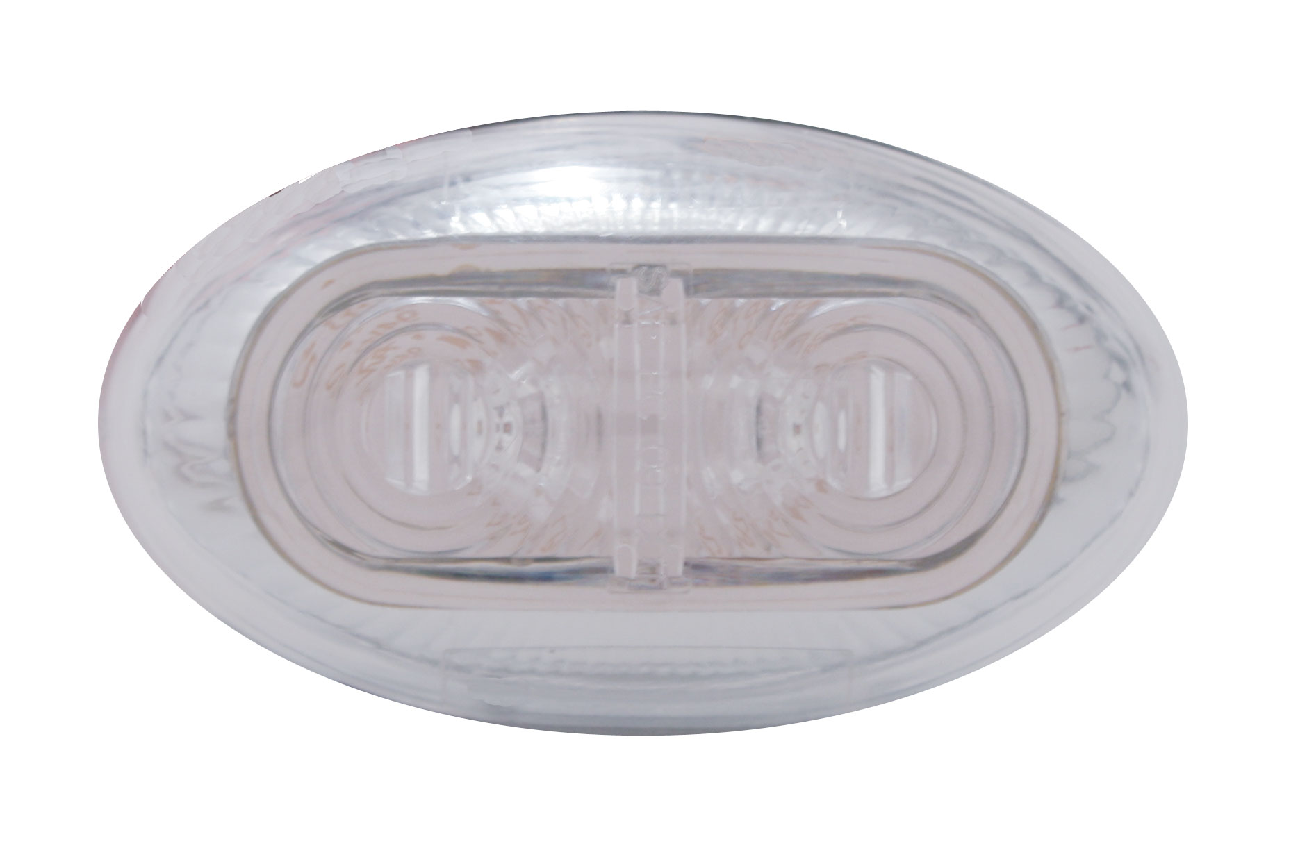 2 Amber Led Oval Clearance/Marker Light - Clear Lens