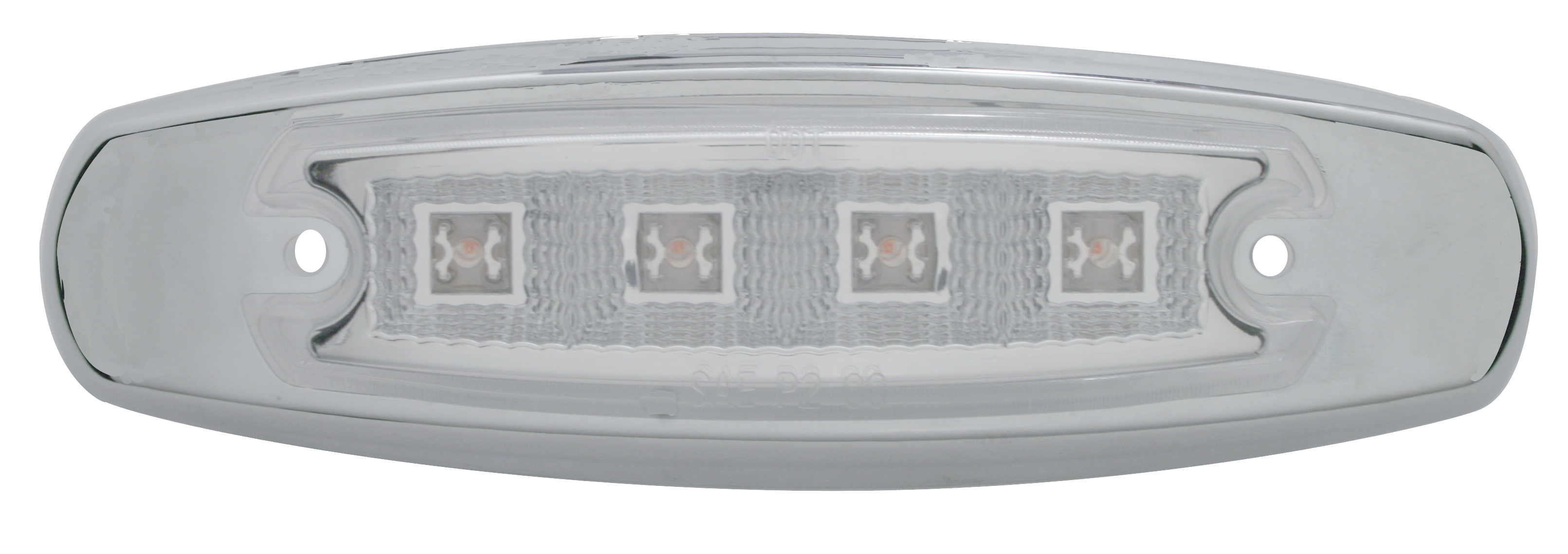 4 Amber Led Rectangular Clearance/Marker Light - Clear Lens