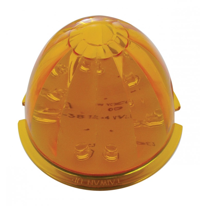 17 Amber Led Round Watermelon Cab Light - Amber Lens
