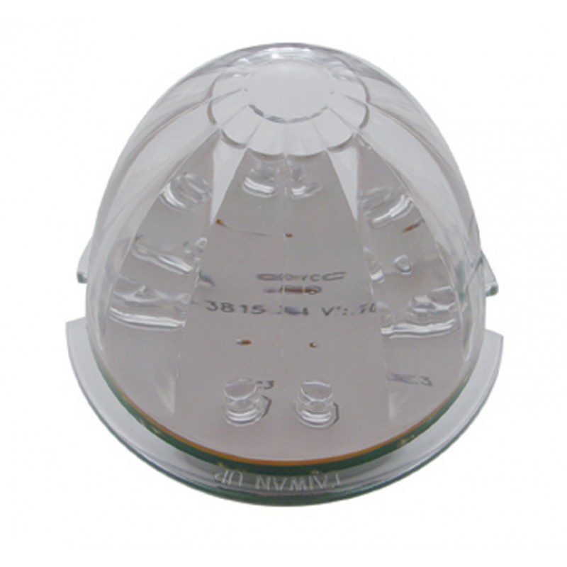17 Amber Led Round Watermelon Cab Light - Clear Lens