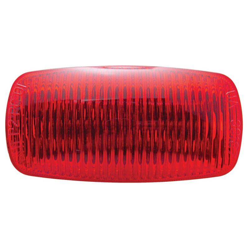 12 Red Led Rectangular Clearance/Marker Light - Red "Phantom I" Lens