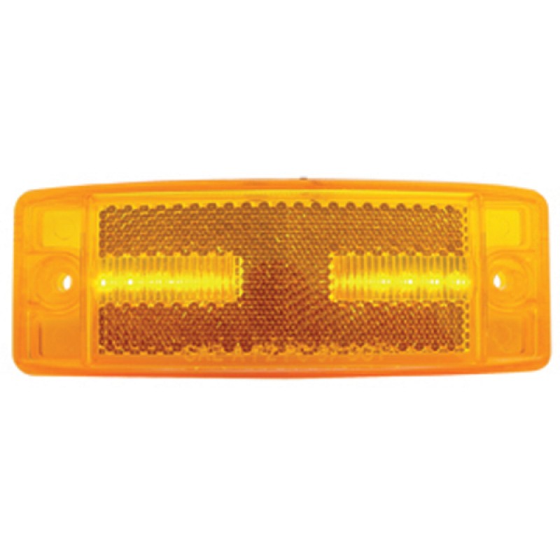 8 Amber Led Rectangular Clearance/Marker Light - Amber Lens