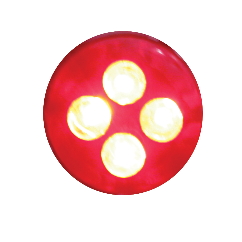 (3/Card) Economy 4 Led 194 Bulb - Red