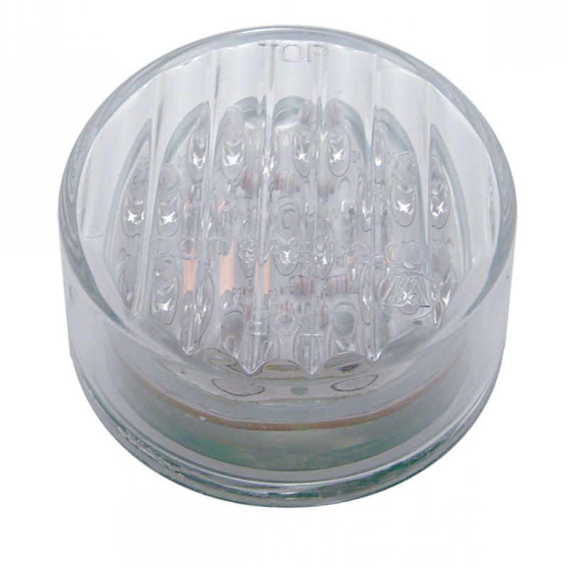 9 Amber Led 2" Flat Marker Light - Clear Lens **No Other Discounts Applicable**