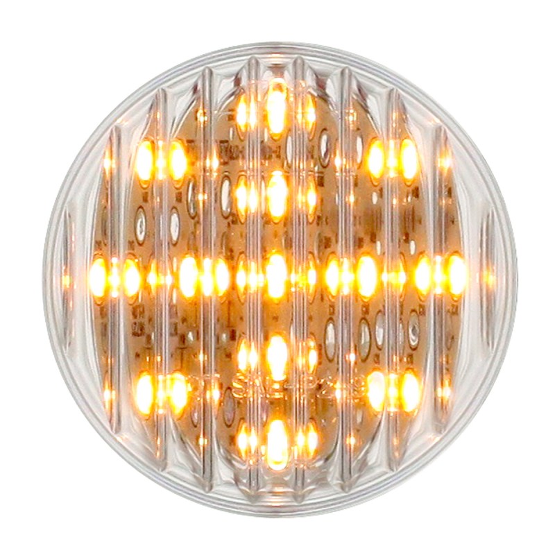 13 Amber Led 2 1/2" Flat Clearance/Marker Light - Clear Lens **No Other Discounts Applicable**