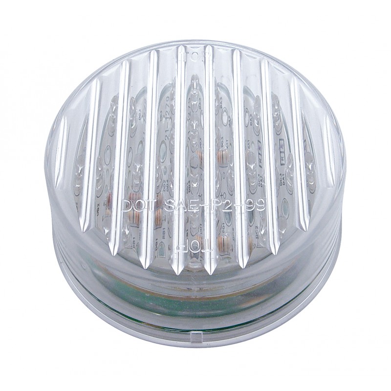 13 Red Led 2 1/2" Flat Clearance/Marker Light - Clear Lens **No Other Discounts Applicable**