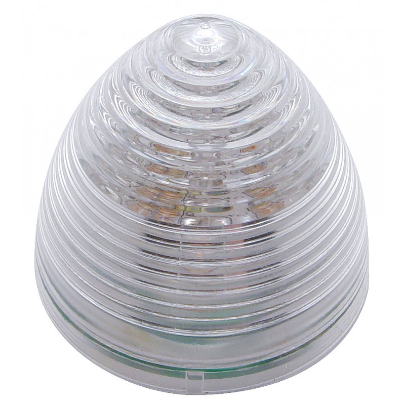9 Red Led 2" Beehive Marker Light - Clear Lens
