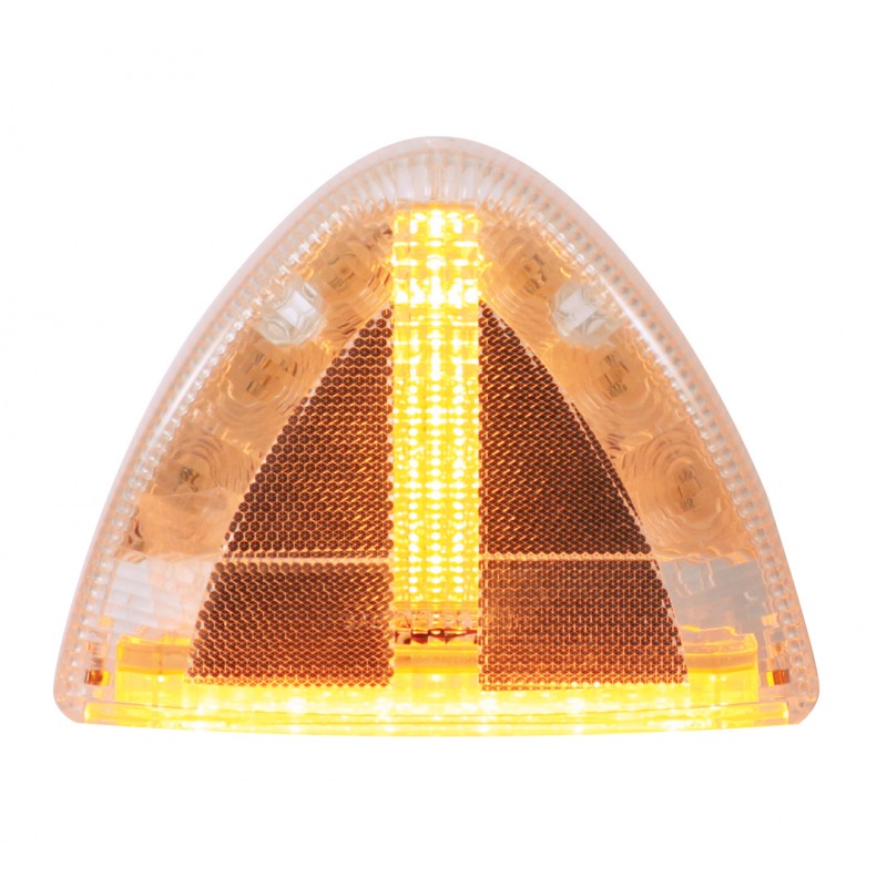 30 Led Peterbilt Front Turn Signal Light - Low Profile, Amber/Clear Lens