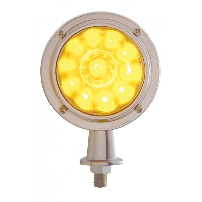 11 Amber Led Watermelon Honda Light W/ 1 1/8" Arm - Amber Lens