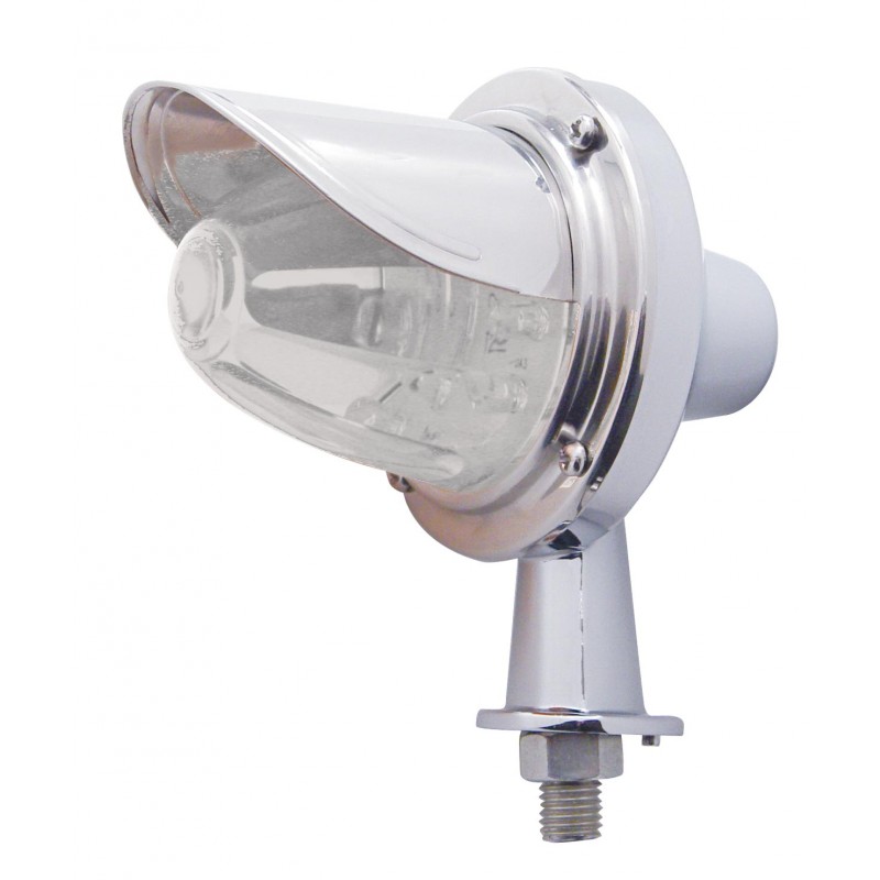 11 Amber Led Watermelon Honda Light W/ 1 1/8" Arm & Visor - Clear Lens