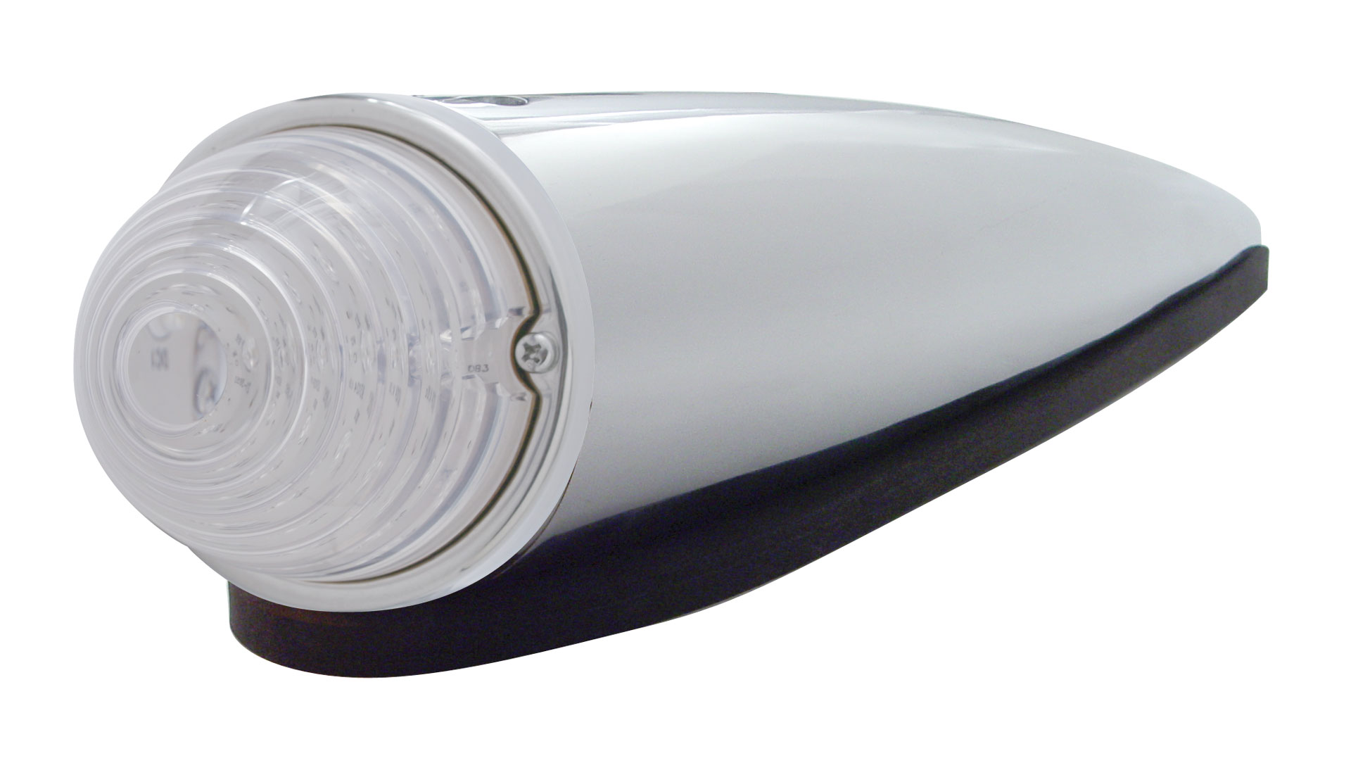 Chrome Plastic 17 Amber Led Round Beehive Cab Light Kit - Clear Lens