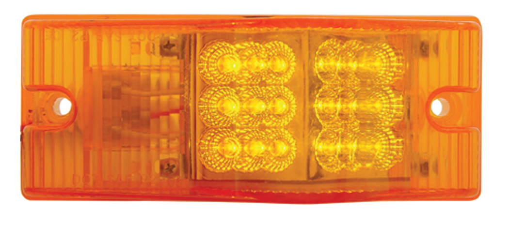 18 Amber Led Freightliner P/T/C Light W/ Reflector