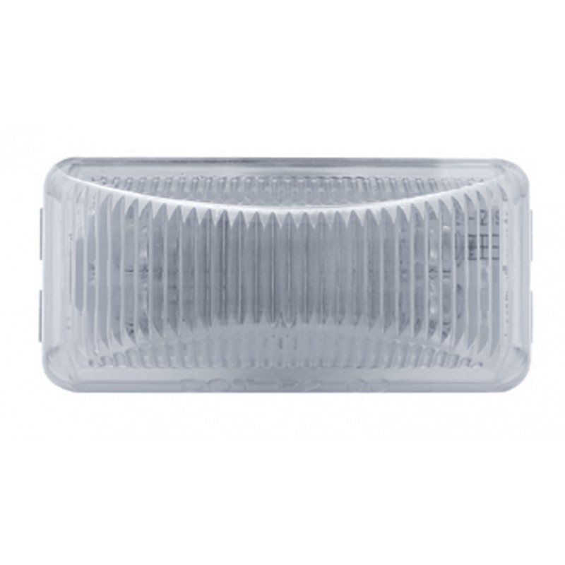 6 Amber Led Small Rectangular Clearance/ Marker Light - Clear Lens