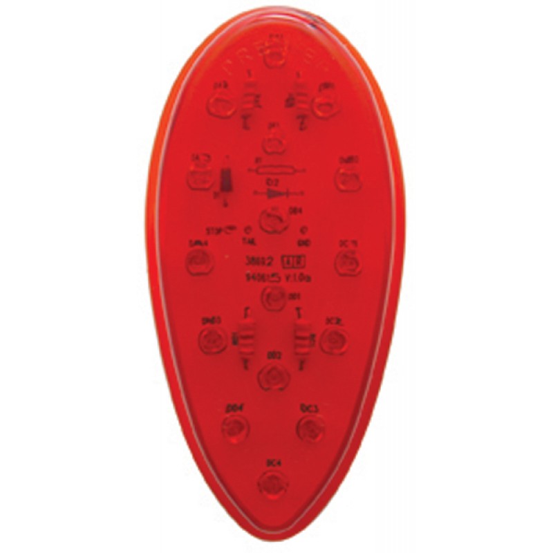 16 Red Led Teardrop Clearance/Marker Light - Red Lens