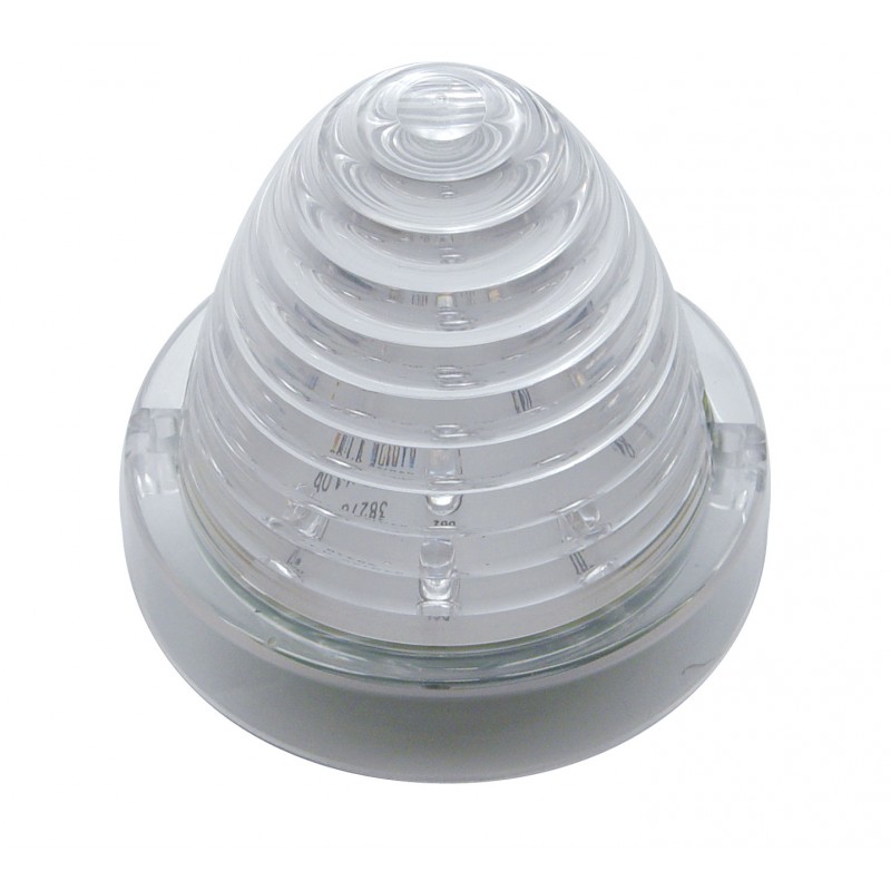13 Red Led Round Cab Light Beehive/ Truck-Light Lens - Clear Lens