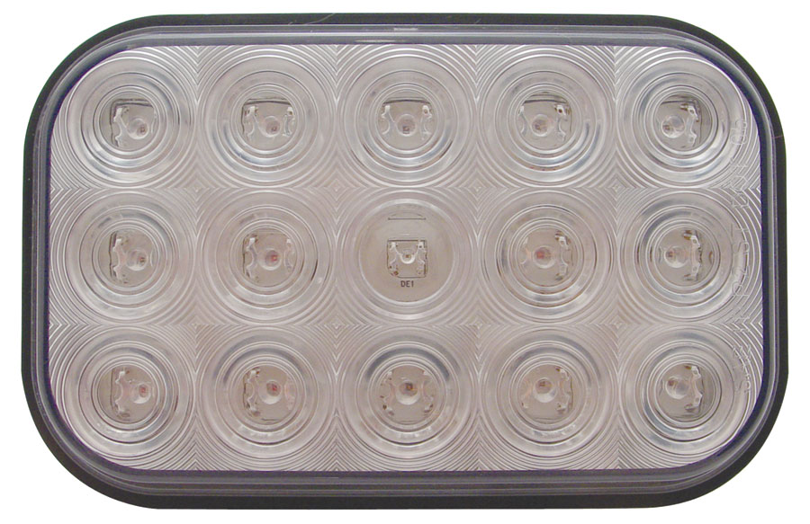 (Pack) 15 Amber Led Rectangular P/T/ C Light - Clear Lens
