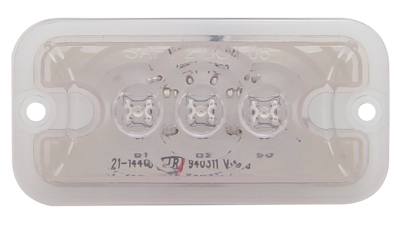 3 Amber Led Rectangular Clearance/Marker Light - Clear Lens