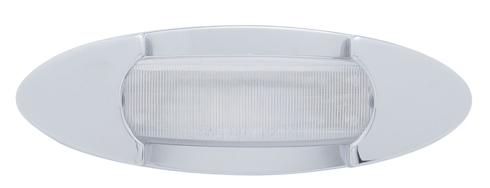 12 Amber Led Peterbilt Marker Light W/ Chrome " Maverick" Bezel - Clear Lens