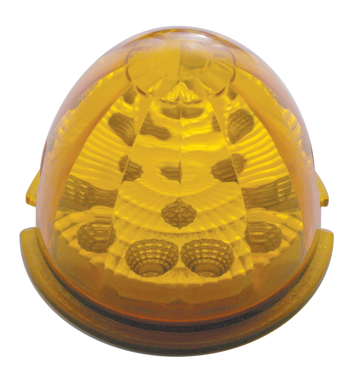 Round Reflector Cab Light W/ 17 Amber Led Watermelon Lens - Amber Lens