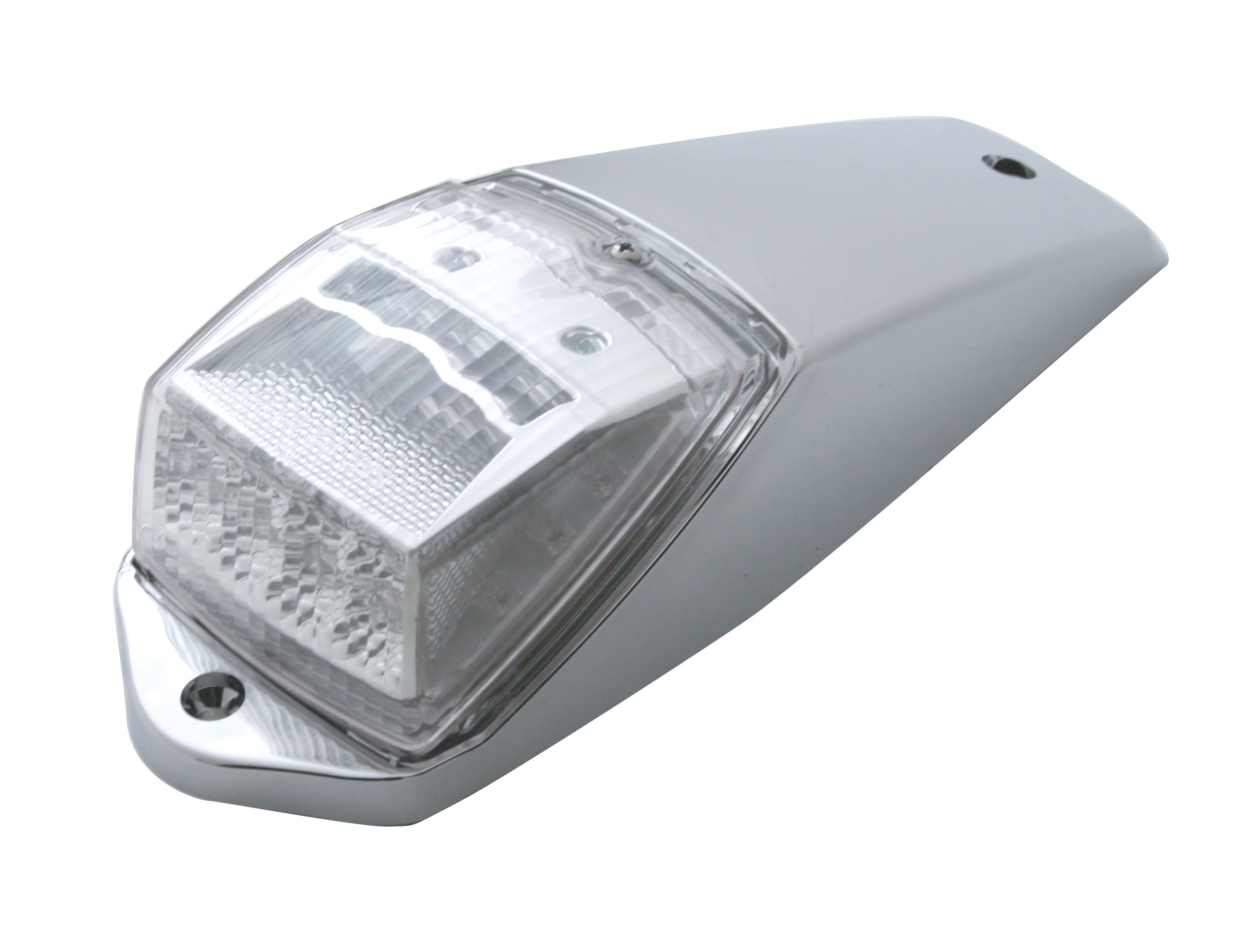 Chrome Plastic 17 Amber Led Square Reflector Cab Light Kit - Clear Lens