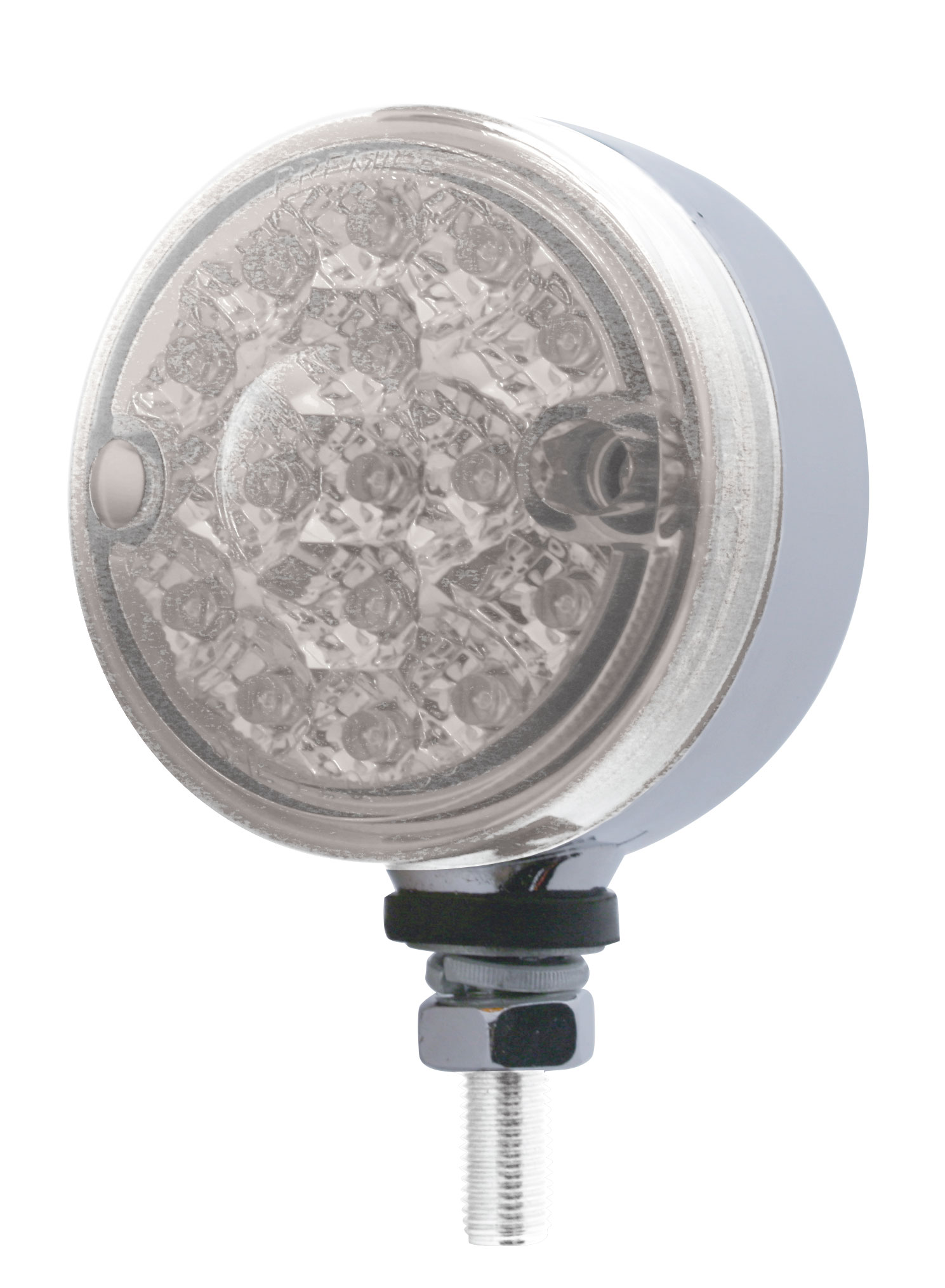 15 Red Led 3" Reflector Dual Function Single Face Light- Clear Lens