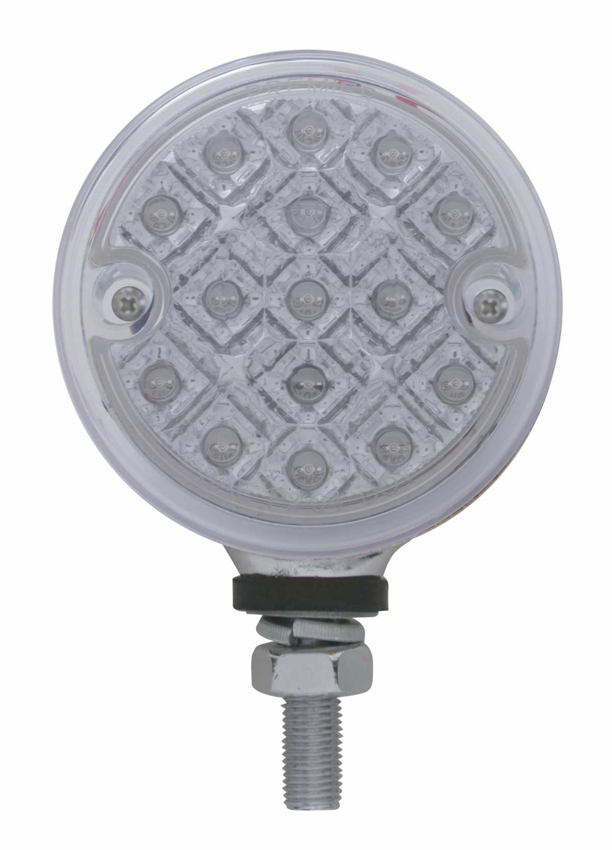 15 Amber Led 3" Reflector Single Function Single Face Light- Clear Lens