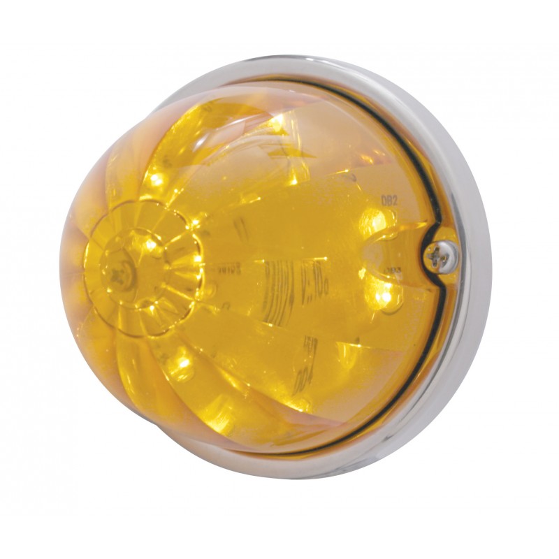 17 Amber Led Watermelon Cab Light Flush Mount Kit - Amber Lens