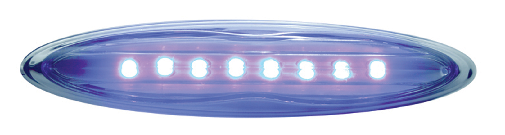 Chrome 8 Led 4" Strip Light - Blue