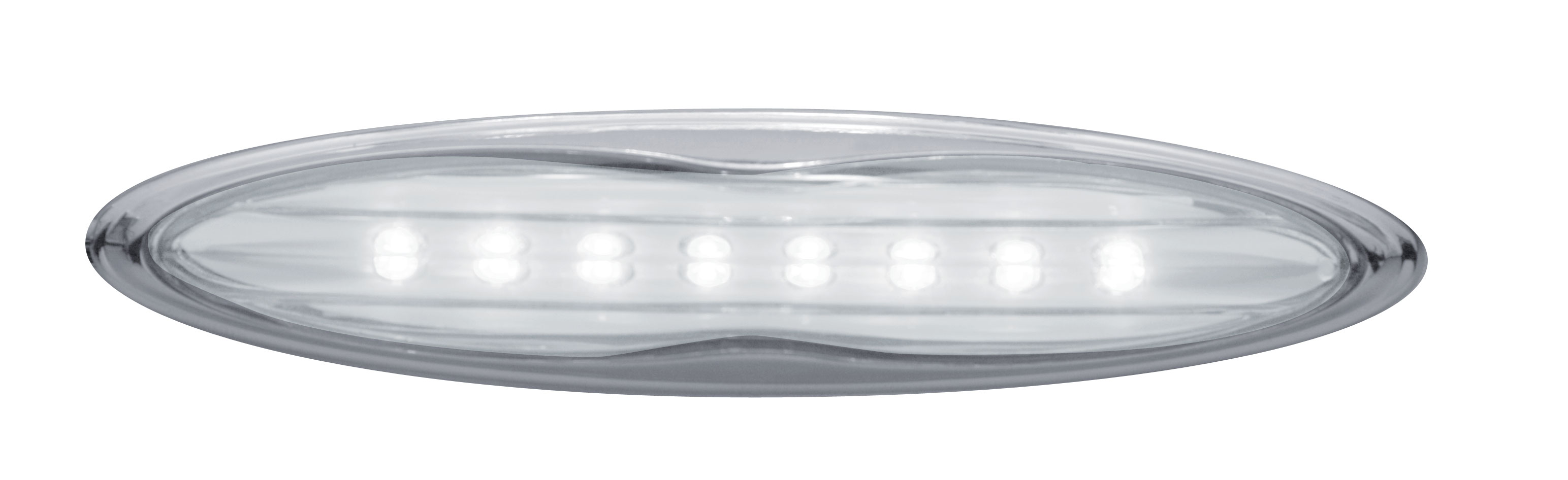 Chrome 8 Led 4" Strip Light - White