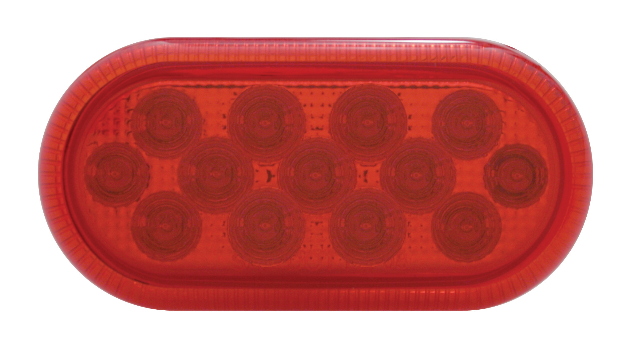 13 Red Led Dual Function Oval Auxiliary Reflector Light - Red Lens