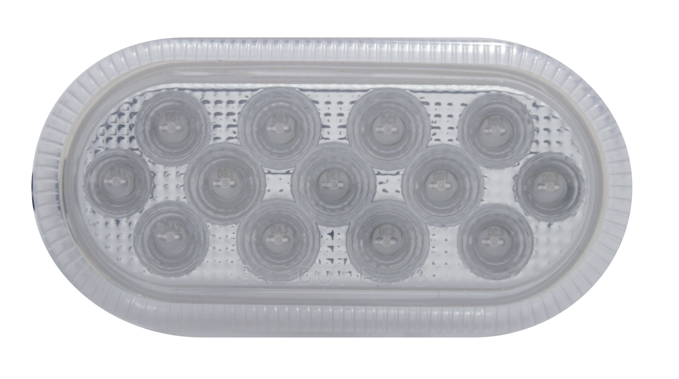 13 Amber Led Dual Function Oval Auxiliary Reflector Light - Clear Lens