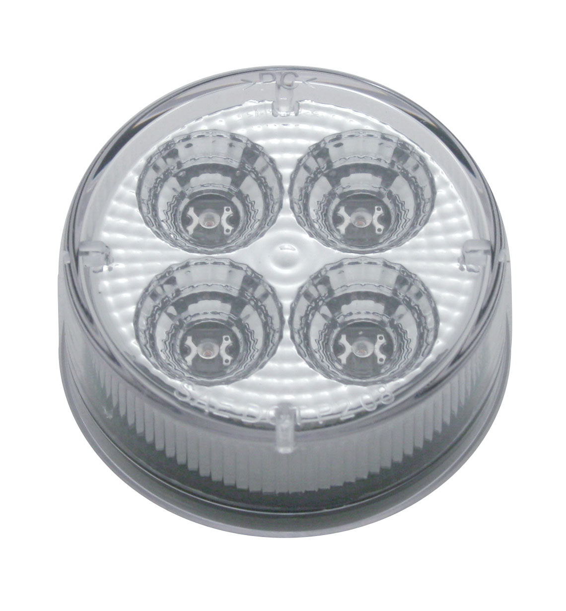 4 Red Led 2 1/2" Clearance/Marker Light W/ Reflector - Clear Lens