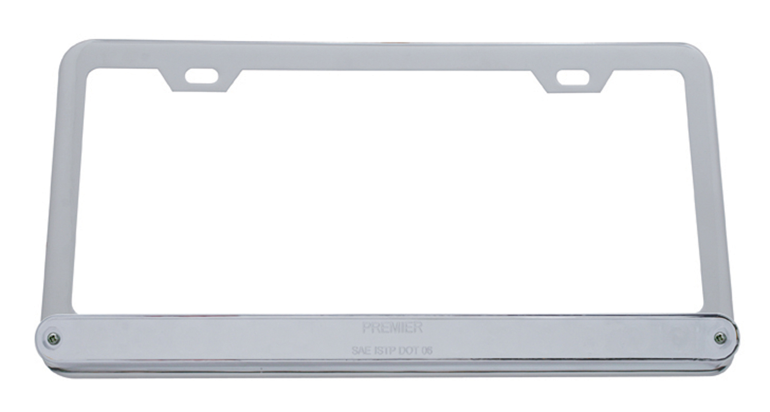 License Frame W/ 14 Red Led 12" Light Bar - Chrome Lens