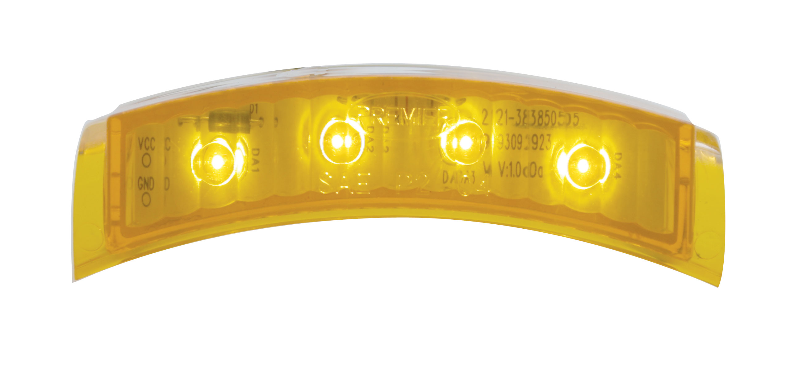 4 Led Dual Function Headlight Signal Light - Amber Led/Amber Lens