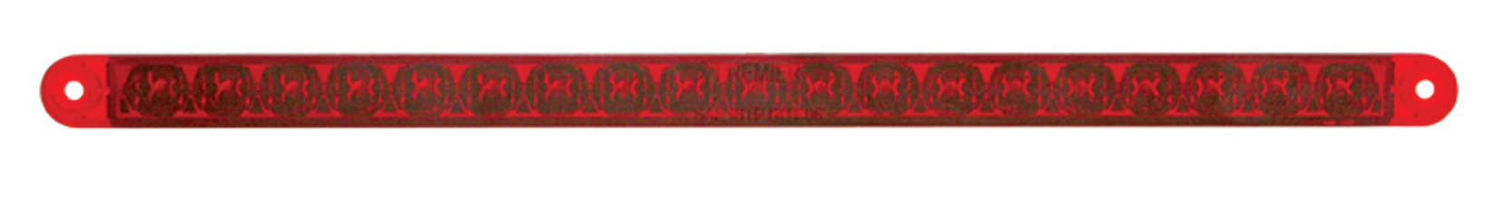 19 Red Led 12" S/T/T Reflector Light Bar - Red Lens