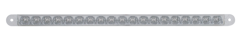 19 Red Led 12" S/T/T Reflector Light Bar - Clear Lens