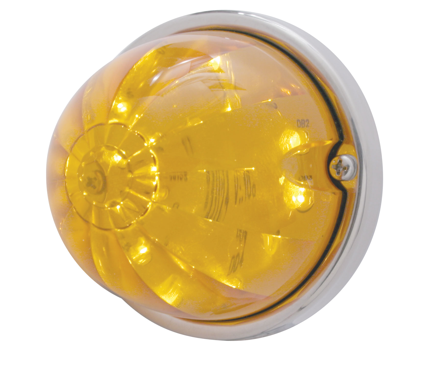 17 Amber Led Dual Function Watermelon Flush Mount Light Kitt Kit - Amber Lens