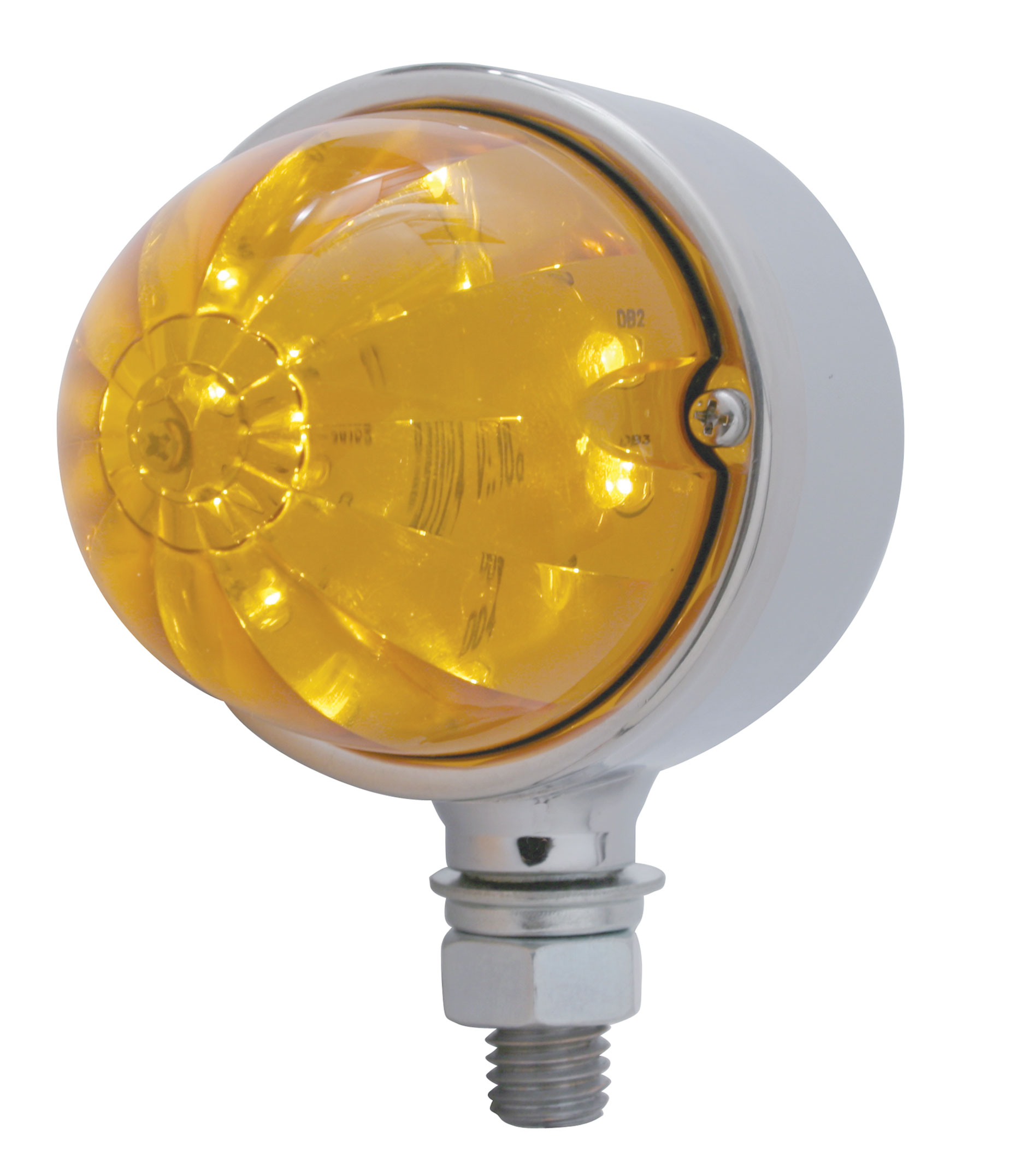17 Amber Led Watermelon Dual Function Auxiliary/Cab Light - Amber Lens