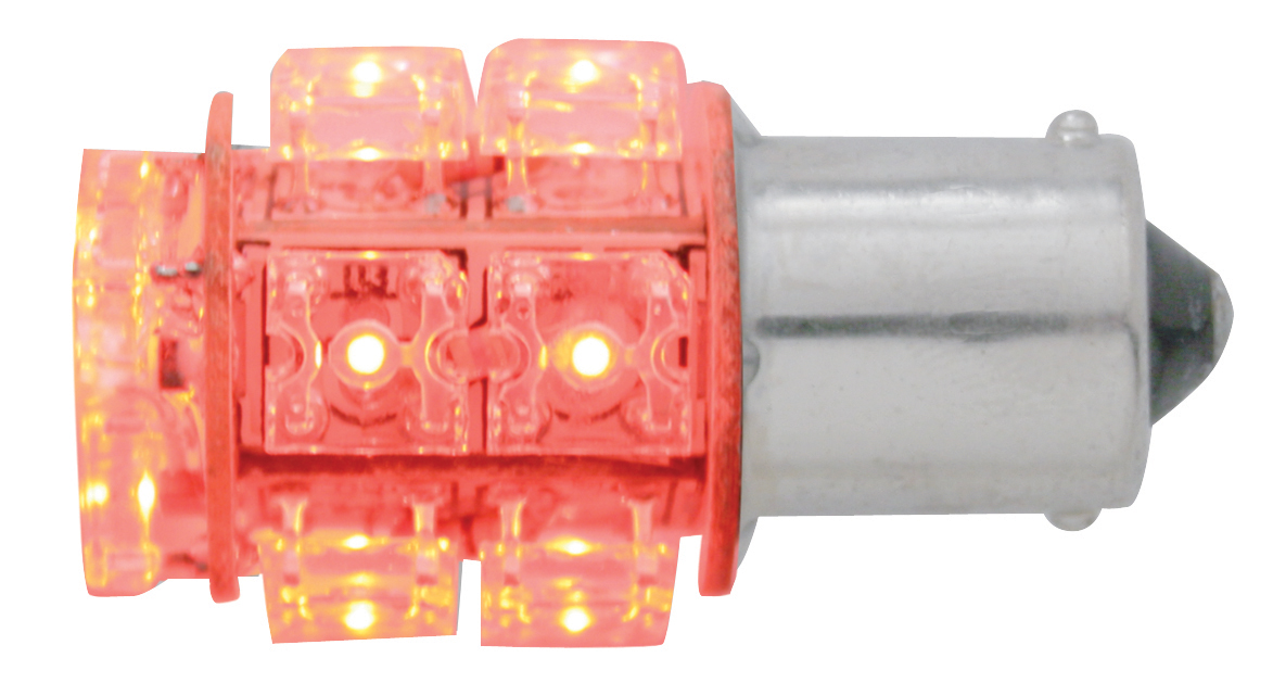 13 Red Led 360 Degree 1156 Bulb - Straight Pin