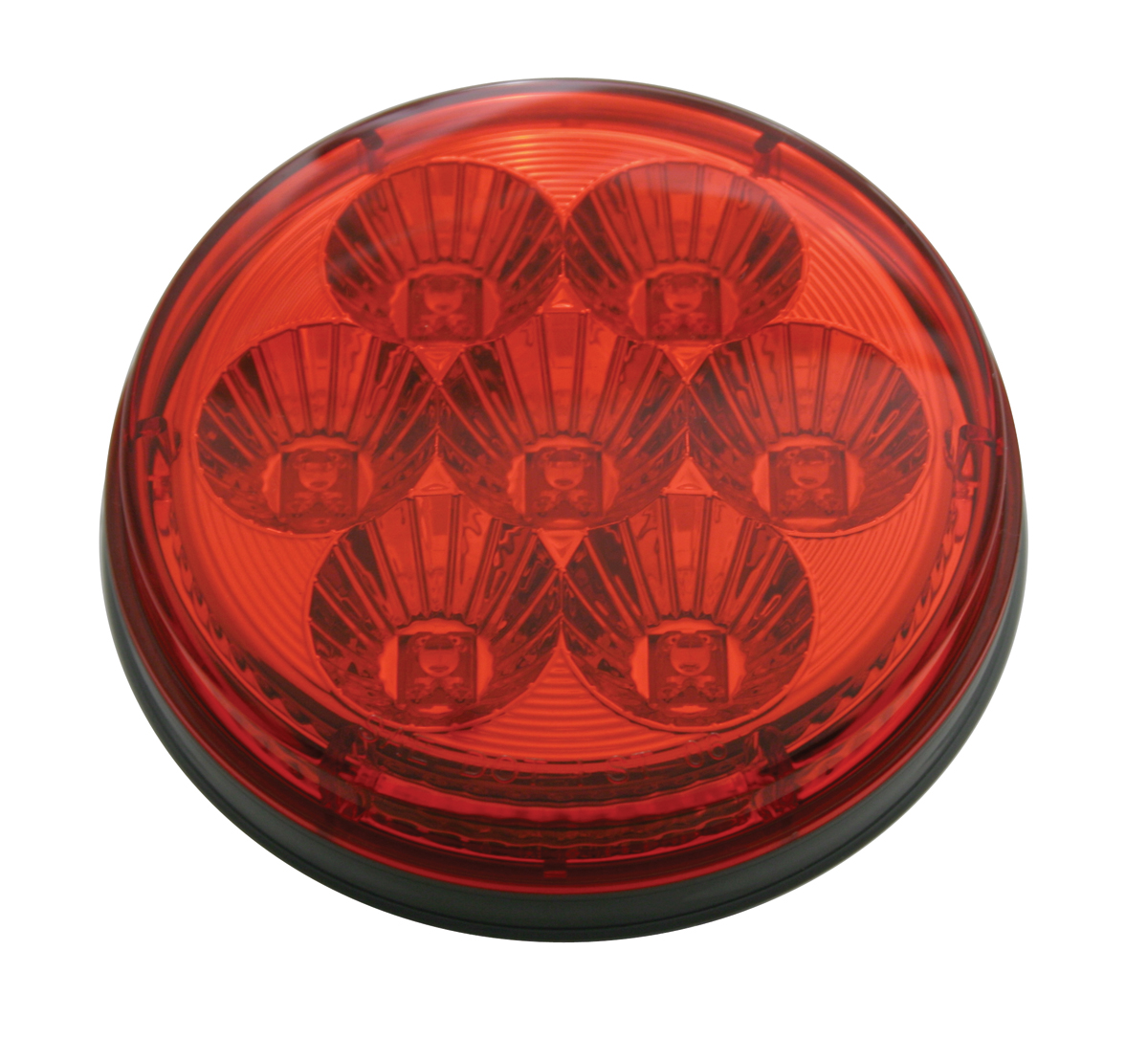 7 Red Led 4" S/T/T Reflector Light - Red Lens